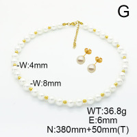 Stainless Steel Set  Shell Beads  6S0016513ahpv-908