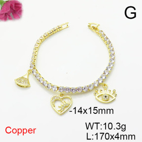 Fashion Copper Bracelet  F6B405806ahlv-J22