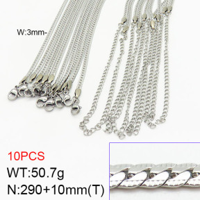 Stainless Steel Necklace  2N2002431ajia-389