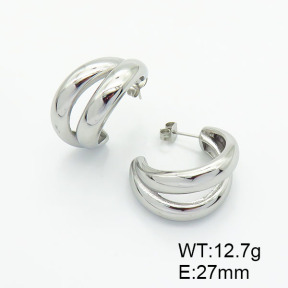 Stainless Steel Earrings  Handmade Polished  6E2006204bhva-G037