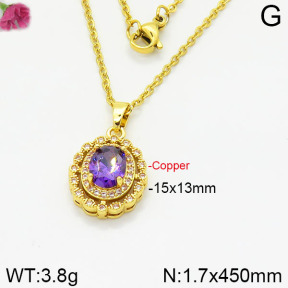 Fashion Copper Necklace  F2N400459vbmb-J109