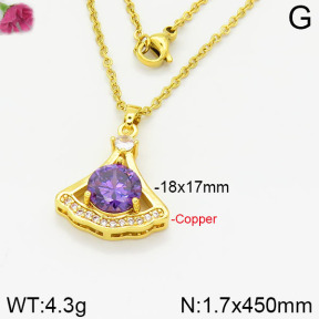 Fashion Copper Necklace  F2N400471vbmb-J109