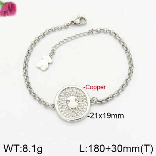 Fashion Copper Bear Bracelets  TB2000282ahlv-J82