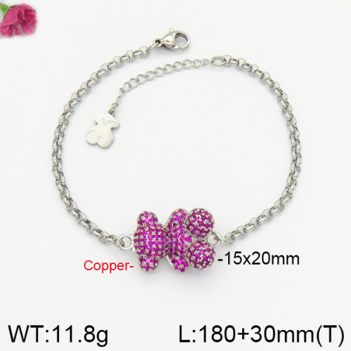 Fashion Copper Bear Bracelets  TB2000283vina-J82