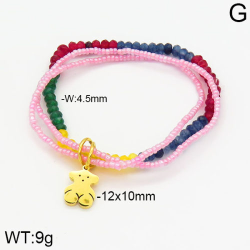 SS Bear Bracelets  TB2000305ahlv-656