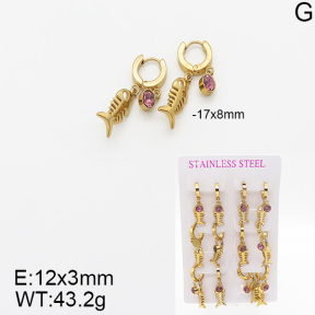 Stainless Steel Earrings  5E4001847vhpo-446