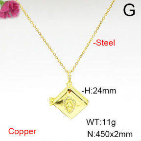 Fashion Copper Necklace  F6N405495ablb-L002