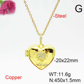 Fashion Copper Necklace  F6N405505ablb-L002