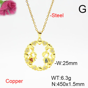 Fashion Copper Necklace  F6N405518aajl-L002