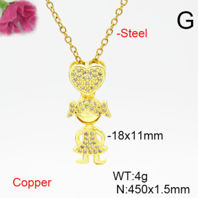 Fashion Copper Necklace  F6N405521aajl-L002