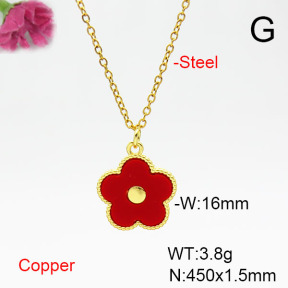 Fashion Copper Necklace  F6N405535vail-L002