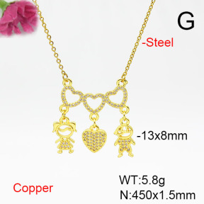 Fashion Copper Necklace  F6N405538vbmb-L002