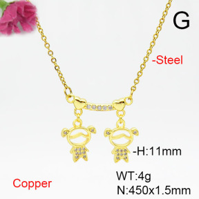 Fashion Copper Necklace  F6N405541aajl-L002