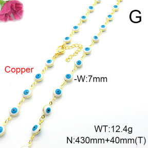 Fashion Copper Necklace  F6N300844bbov-L002
