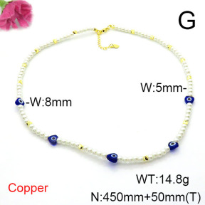 Fashion Copper Necklace  F6N300846bhva-L002