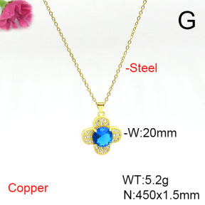 Fashion Copper Necklace  F6N405545aajl-L002