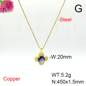 Fashion Copper Necklace  F6N405547aajl-L002
