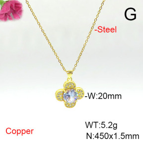 Fashion Copper Necklace  F6N405549aajl-L002