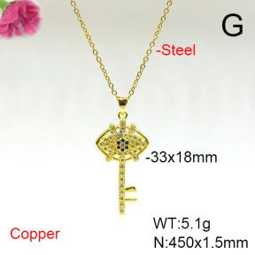 Fashion Copper Necklace  F6N405564aajl-L002