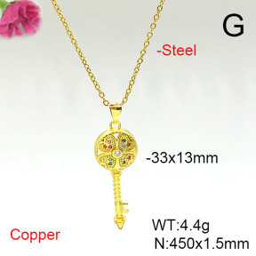 Fashion Copper Necklace  F6N405565vail-L002