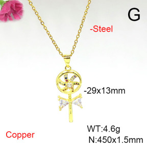 Fashion Copper Necklace  F6N405566aajl-L002