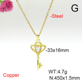 Fashion Copper Necklace  F6N405567avja-L002
