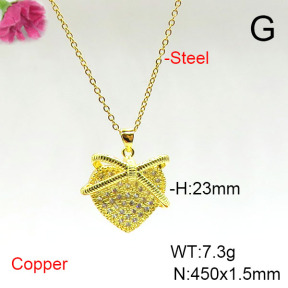 Fashion Copper Necklace  F6N405569aajl-L002