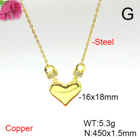 Fashion Copper Necklace  F6N405574aajl-L002