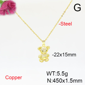 Fashion Copper Necklace  F6N405635aajl-L024