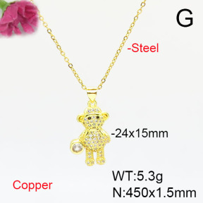 Fashion Copper Necklace  F6N405638aajl-L024