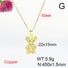 Fashion Copper Necklace  F6N405639aajl-L024