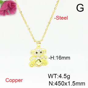 Fashion Copper Necklace  F6N405642aajl-L024