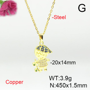 Fashion Copper Necklace  F6N405643aajl-L024