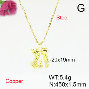 Fashion Copper Necklace  F6N405644aajl-L024