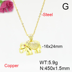 Fashion Copper Necklace  F6N405645aajl-L024