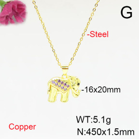 Fashion Copper Necklace  F6N405646avja-L024