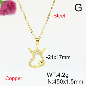 Fashion Copper Necklace  F6N405650aajl-L024