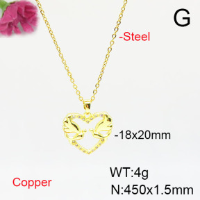 Fashion Copper Necklace  F6N405651avja-L024