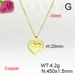 Fashion Copper Necklace  F6N405654aajl-L024