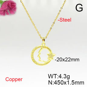 Fashion Copper Necklace  F6N405659aajl-L024
