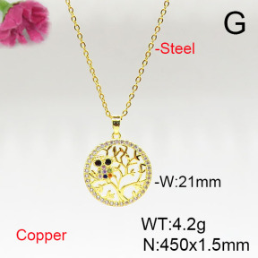 Fashion Copper Necklace  F6N405664aajl-L024