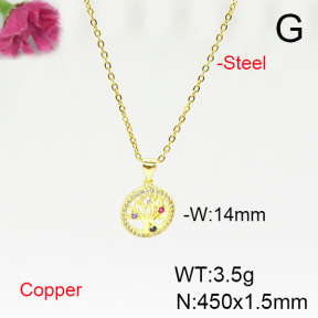 Fashion Copper Necklace  F6N405666avja-L024