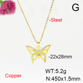 Fashion Copper Necklace  F6N405669aajl-L024