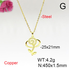 Fashion Copper Necklace  F6N405670avja-L024