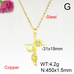 Fashion Copper Necklace  F6N405671aajl-L024