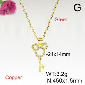 Fashion Copper Necklace  F6N405673aajl-L024