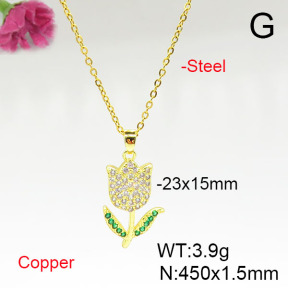 Fashion Copper Necklace  F6N405674aajl-L024