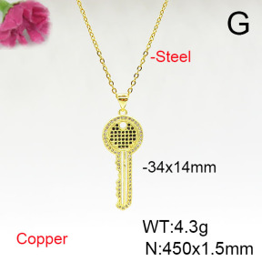Fashion Copper Necklace  F6N405675baka-L024