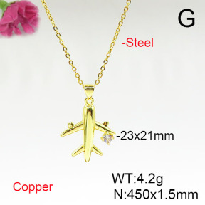 Fashion Copper Necklace  F6N405679avja-L024