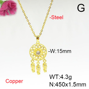 Fashion Copper Necklace  F6N405680aajl-L024